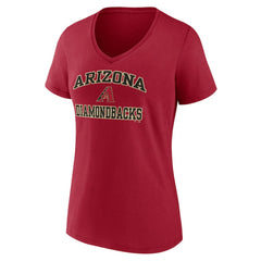Arizona Diamondbacks Women's Heart and Soul V-Neck T-Shirt Red