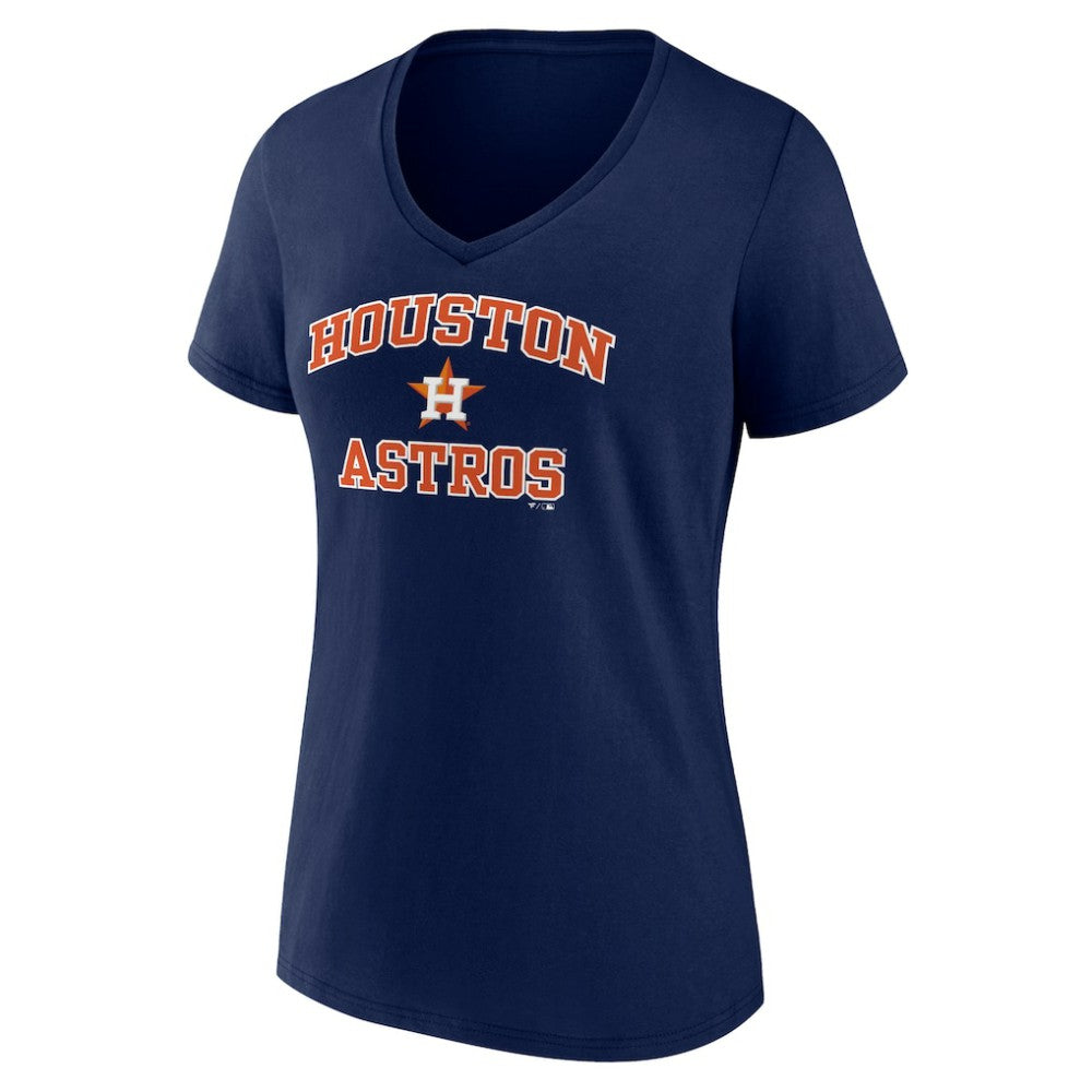 Houston Astros Women's Heart and Soul V-Neck T-Shirt Navy