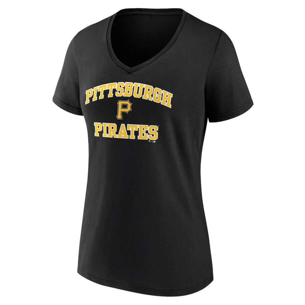 Pittsburgh Pirates Women's Heart and Soul V-Neck T-Shirt Black