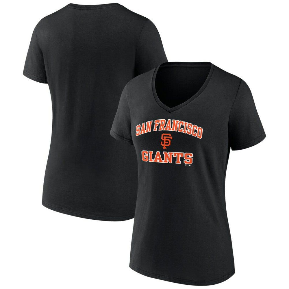 San Francisco Giants Women's Heart and Soul V-Neck T-Shirt Black