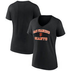 San Francisco Giants Women's Heart and Soul V-Neck T-Shirt Black