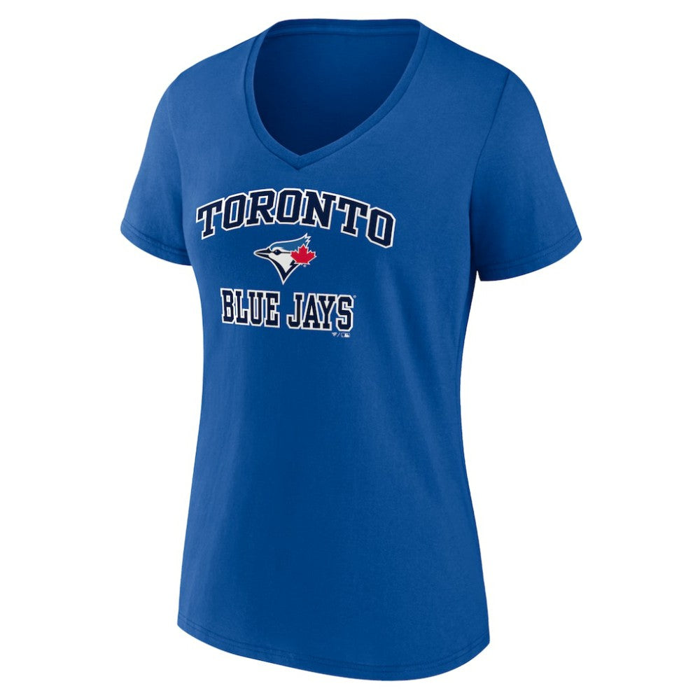 Toronto Blue Jays Women's Heart and Soul V-Neck T-Shirt Royal