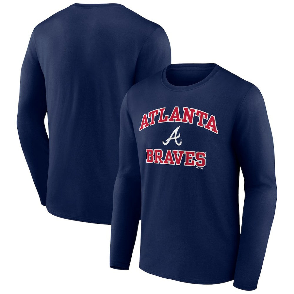 Atlanta Braves Heart and Soul Long Sleeve T-Shirt Navy
