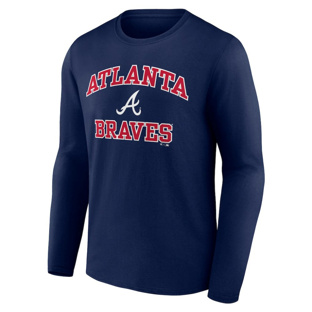 Atlanta Braves Heart and Soul Long Sleeve T-Shirt Navy