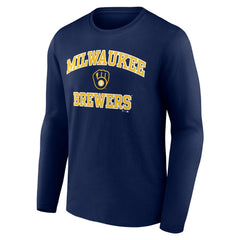 Milwaukee Brewers Heart and Soul Long Sleeve T-Shirt Navy
