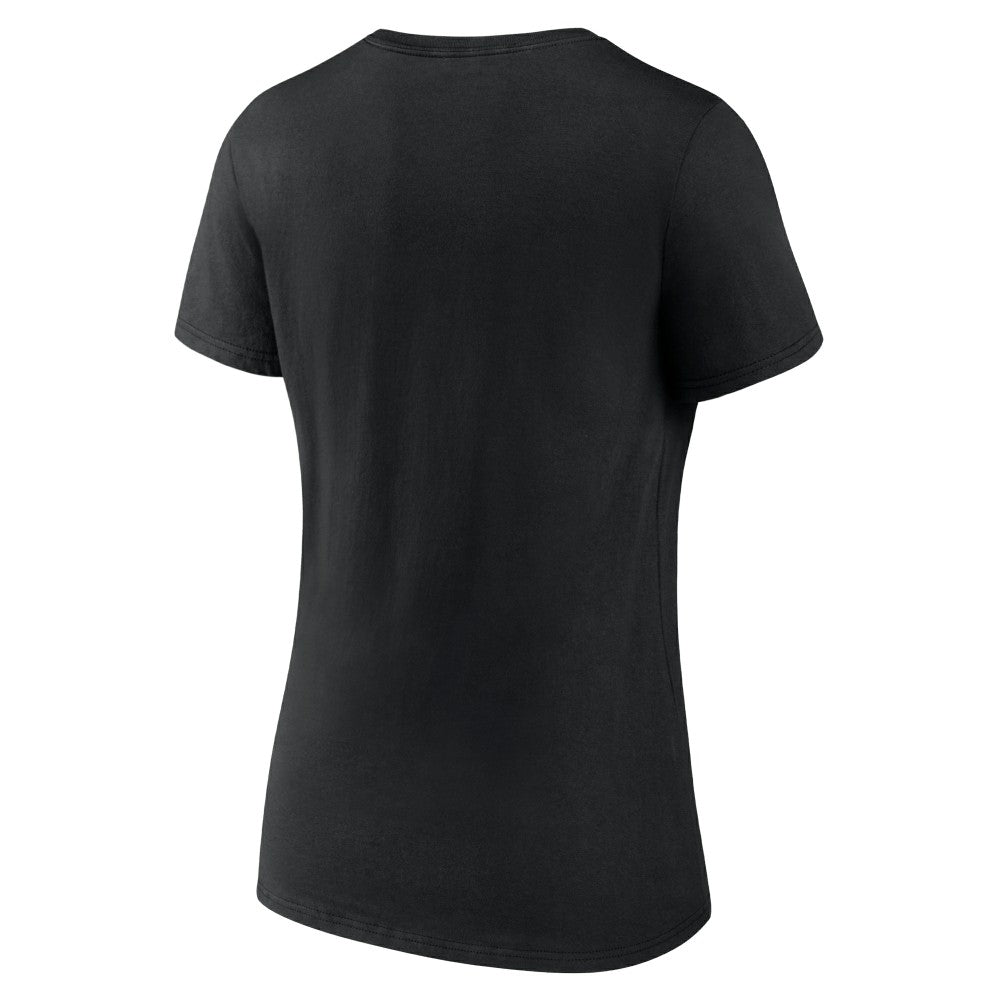 Cincinnati Reds Women's Heart and Soul V-Neck T-Shirt Black