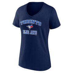 Toronto Blue Jays Women's Heart and Soul V-Neck T-Shirt Navy