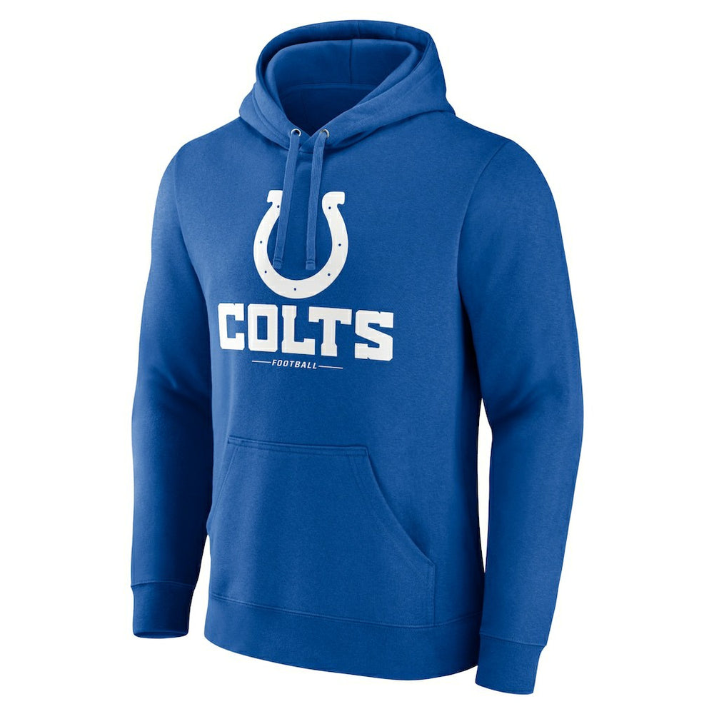 Indianapolis Colts Logo Team Lockup Fitted Pullover Hoodie - Royal for sale