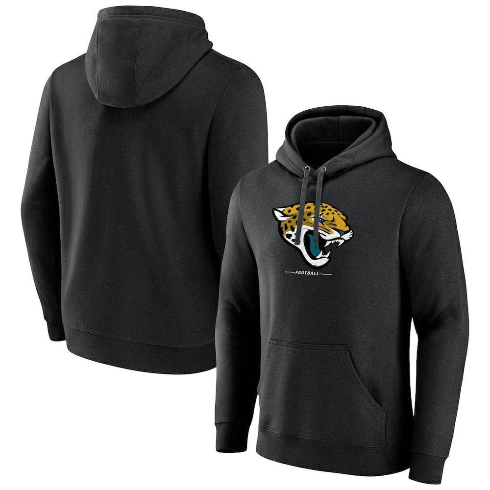 Jacksonville Jaguars Logo Team Lockup Fitted Pullover Hoodie - Black sale