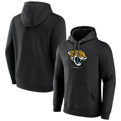 Jacksonville Jaguars Logo Team Lockup Fitted Pullover Hoodie - Black sale