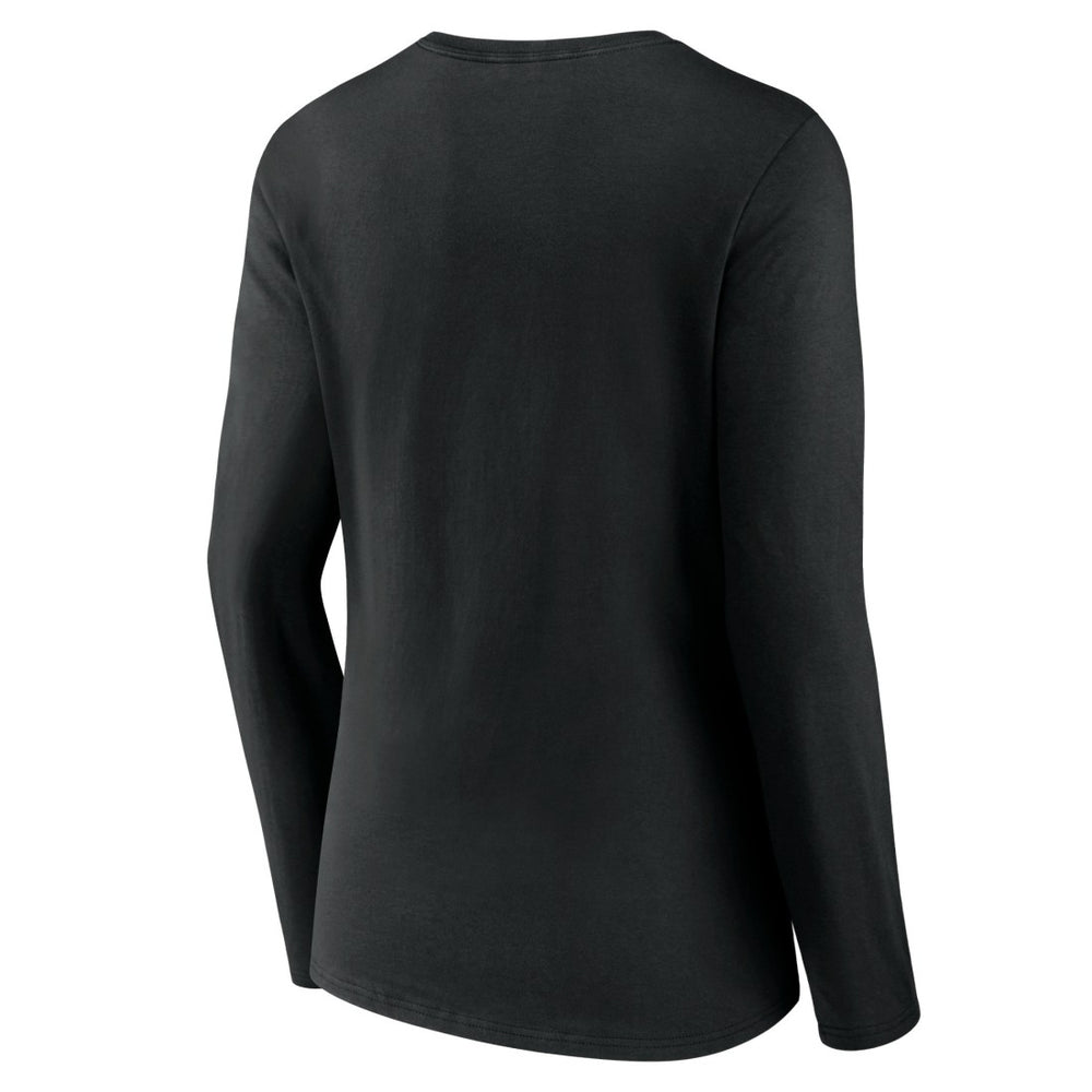 Jacksonville Jaguars Women's Logo Team Lockup Long Sleeve V-Neck T-Shirt - Black cheap