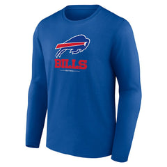 Buffalo Bills Logo Team Lockup Long Sleeve T-Shirt - Royal discount