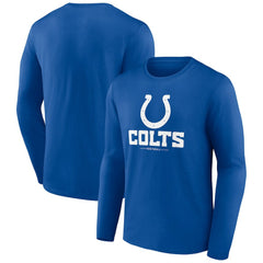 Indianapolis Colts Logo Team Lockup Long Sleeve T-Shirt - Royal on sale