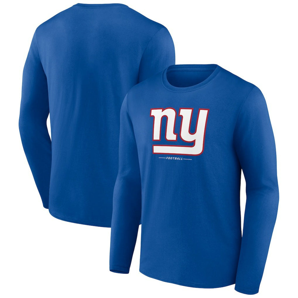 New York Giants Logo Team Lockup Long Sleeve T-Shirt - Royal online