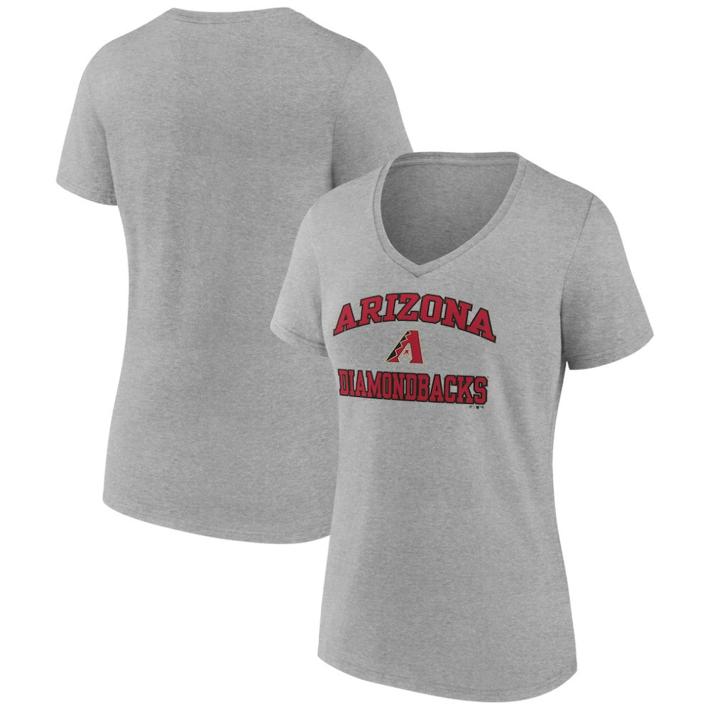 Arizona Diamondbacks Women's Heart and Soul V-Neck T-Shirt Gray