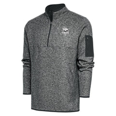 Minnesota Vikings Antigua Metallic Logo Fortune Quarter-Zip Jacket - Heather Charcoal outlet