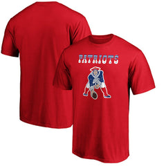 New England Patriots Logo Team Lockup T-Shirt - Red for sale