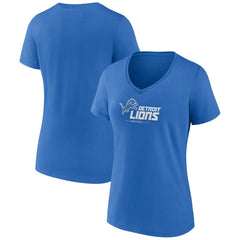 Detroit Lions Women's Logo Team Lockup V-Neck T-Shirt - Blue online