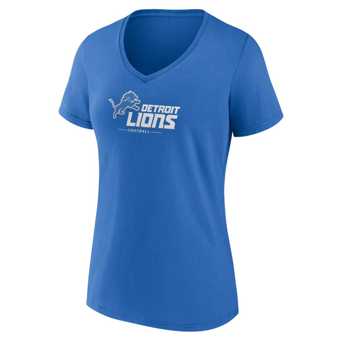 Detroit Lions Women's Logo Team Lockup V-Neck T-Shirt - Blue online