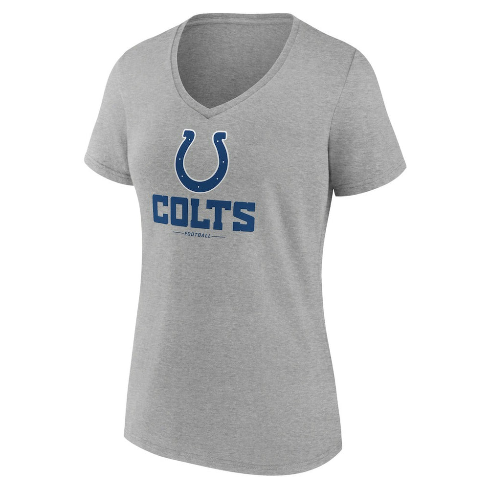 Indianapolis Colts Women's Logo Team Lockup V-Neck T-Shirt - Gray for sale