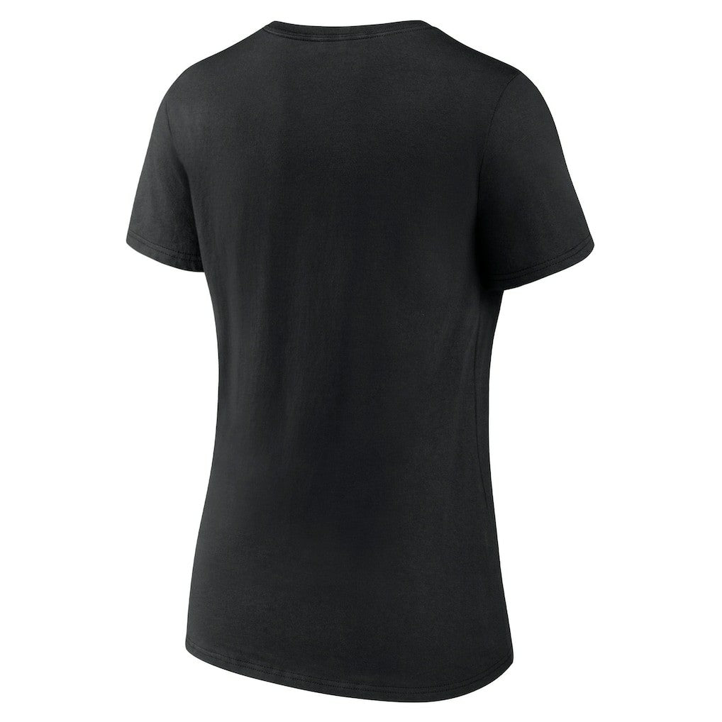 New York Jets Women's Logo Team Lockup V-Neck T-Shirt - Black cheap