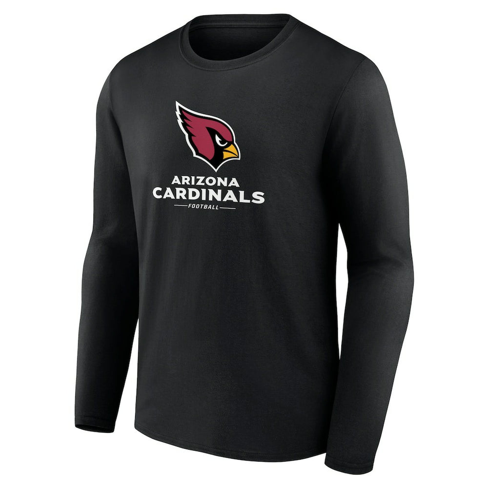 Arizona Cardinals Logo Team Lockup Long Sleeve T-Shirt - Black on sale
