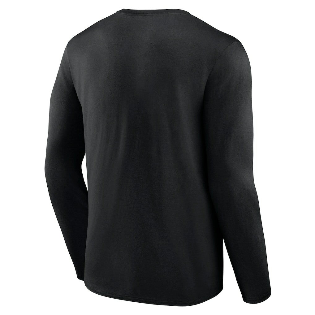 New York Jets Logo Team Lockup Long Sleeve T-Shirt - Black for sale
