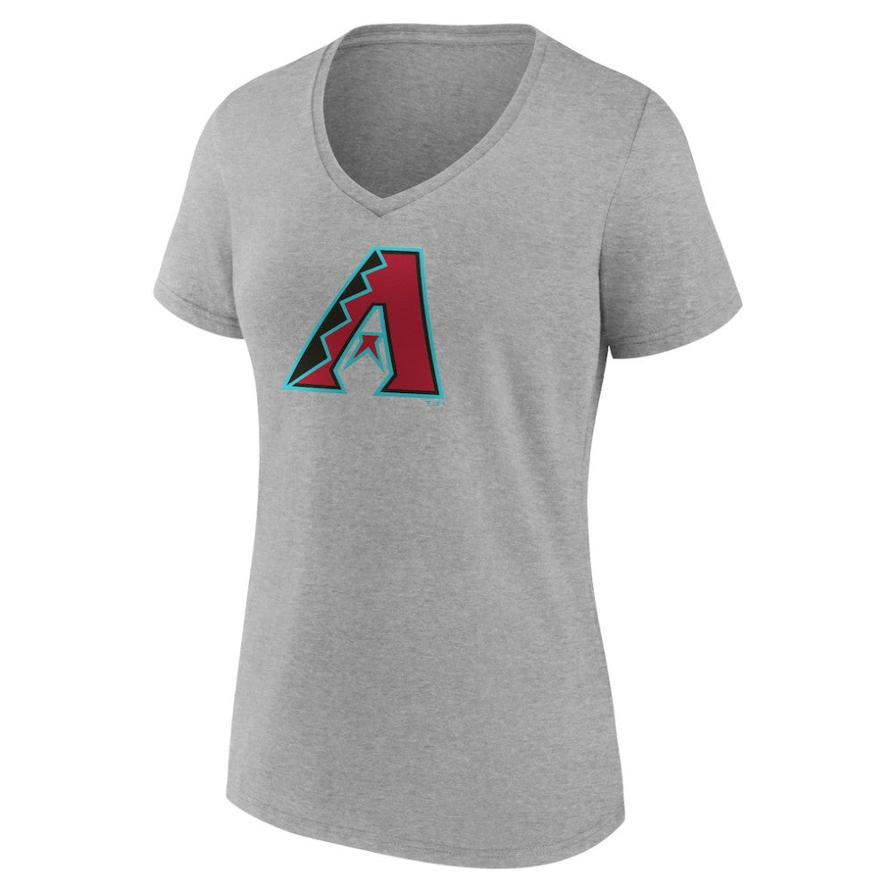 Arizona Diamondbacks Women's Official Logo V-Neck T-Shirt Gray
