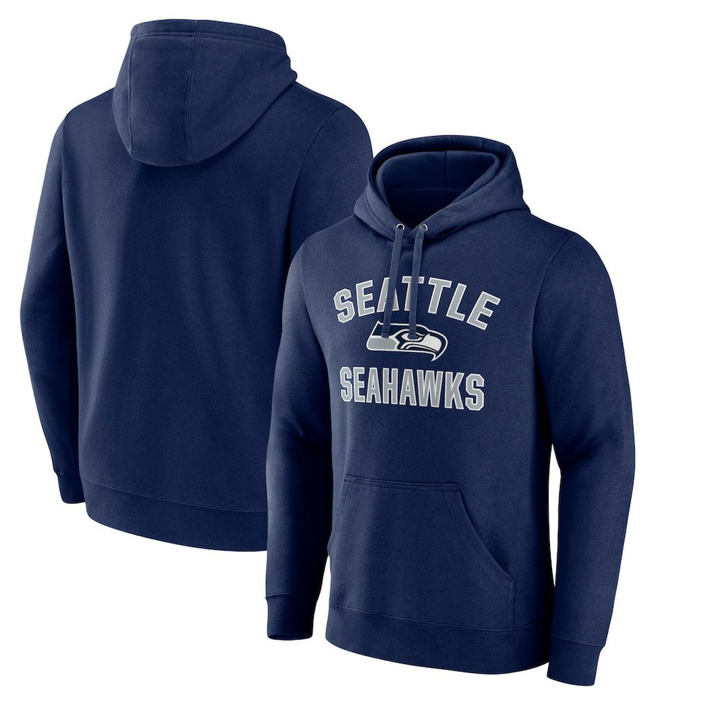 Seattle Seahawks Victory Arch Fitted Pullover Hoodie - College Navy for sale