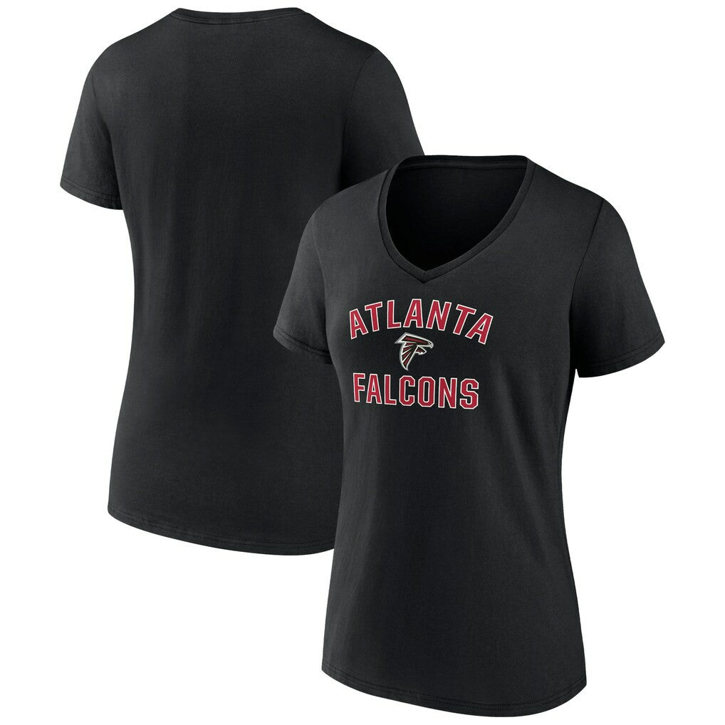Atlanta Falcons Women's Victory Arch Team V-Neck T-Shirt - Black for sale