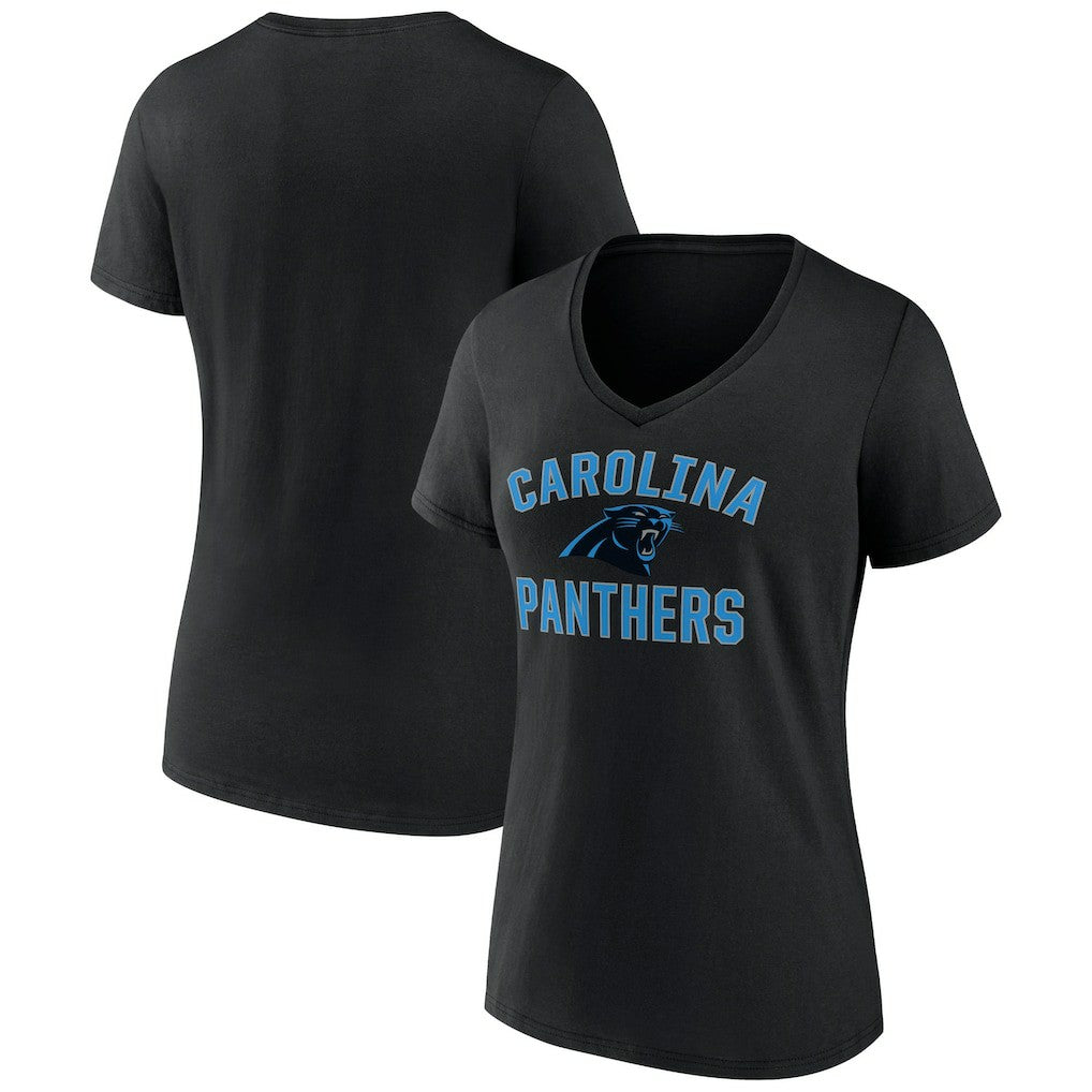Carolina Panthers Women's Victory Arch Team V-Neck T-Shirt - Black cheap