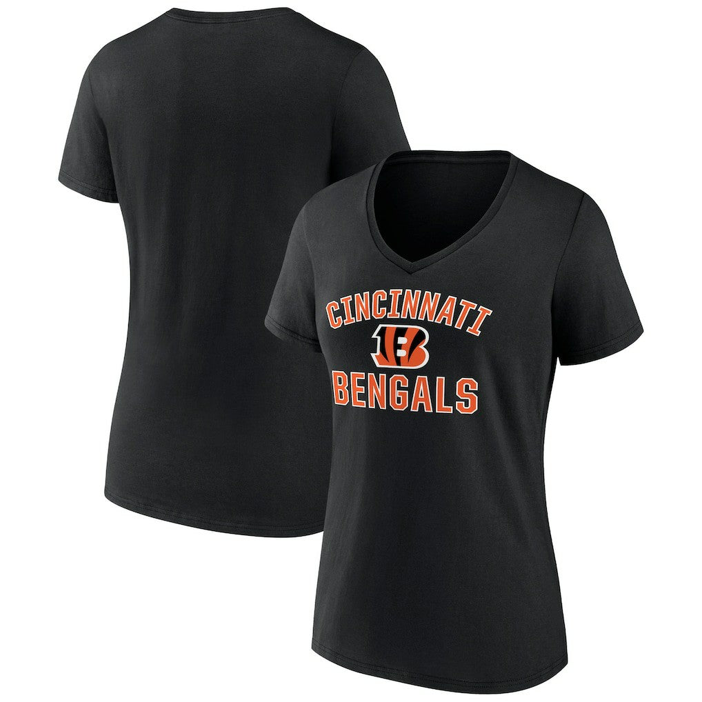 Cincinnati Bengals Women's Victory Arch Team V-Neck T-Shirt - Black outlet