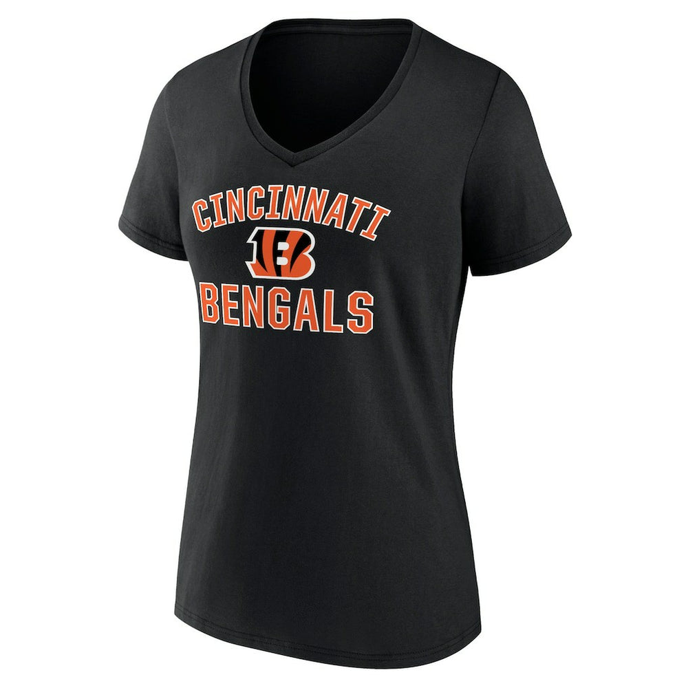 Cincinnati Bengals Women's Victory Arch Team V-Neck T-Shirt - Black outlet