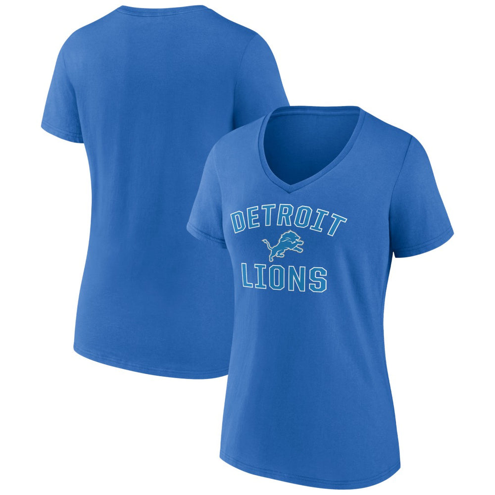 Detroit Lions Women's Victory Arch Team V-Neck T-Shirt - Blue for sale