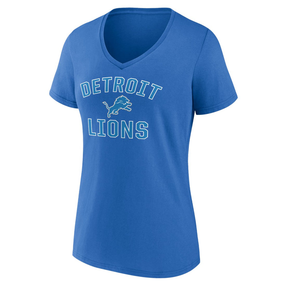 Detroit Lions Women's Victory Arch Team V-Neck T-Shirt - Blue for sale