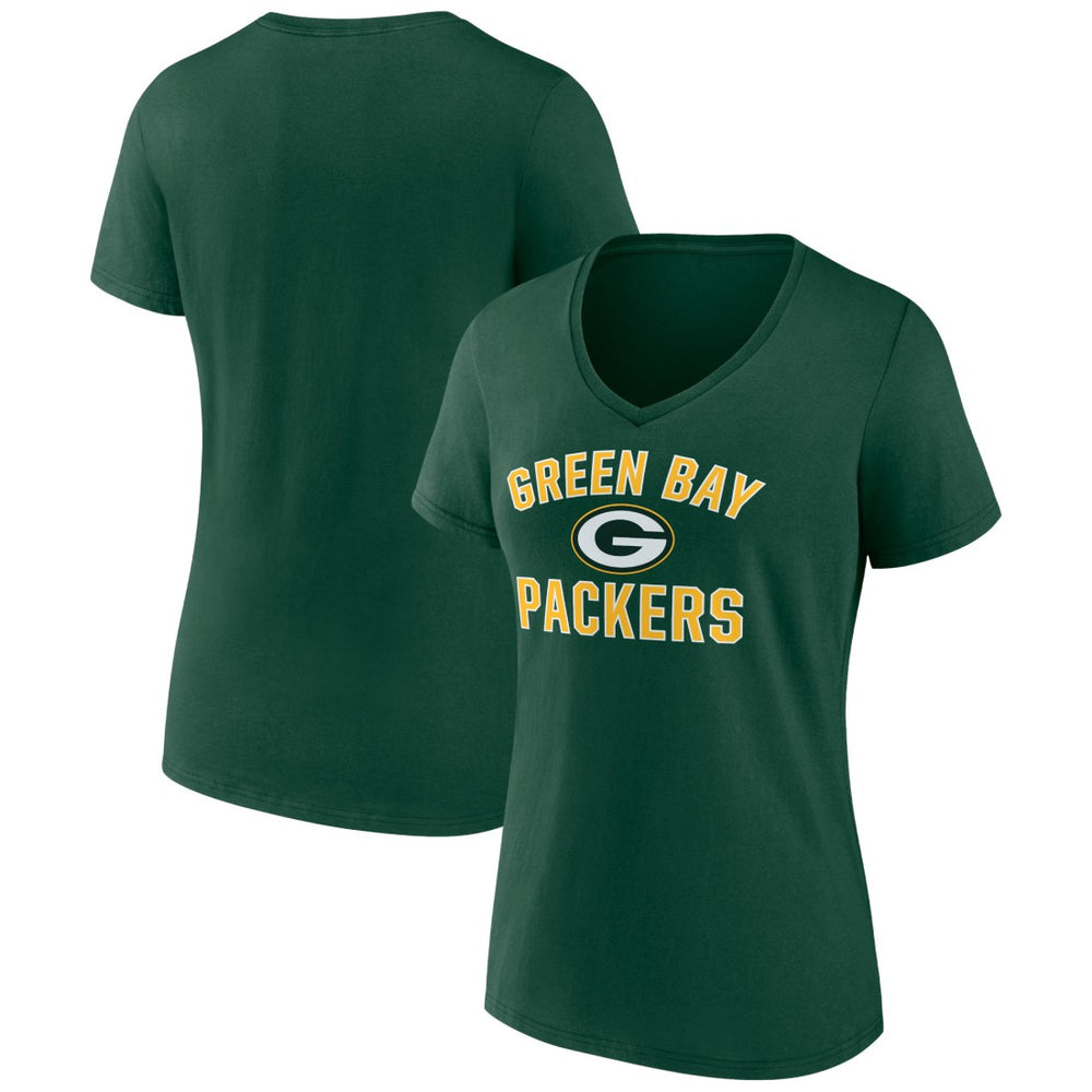 Green Bay Packers Women's Victory Arch Team V-Neck T-Shirt - Green outlet