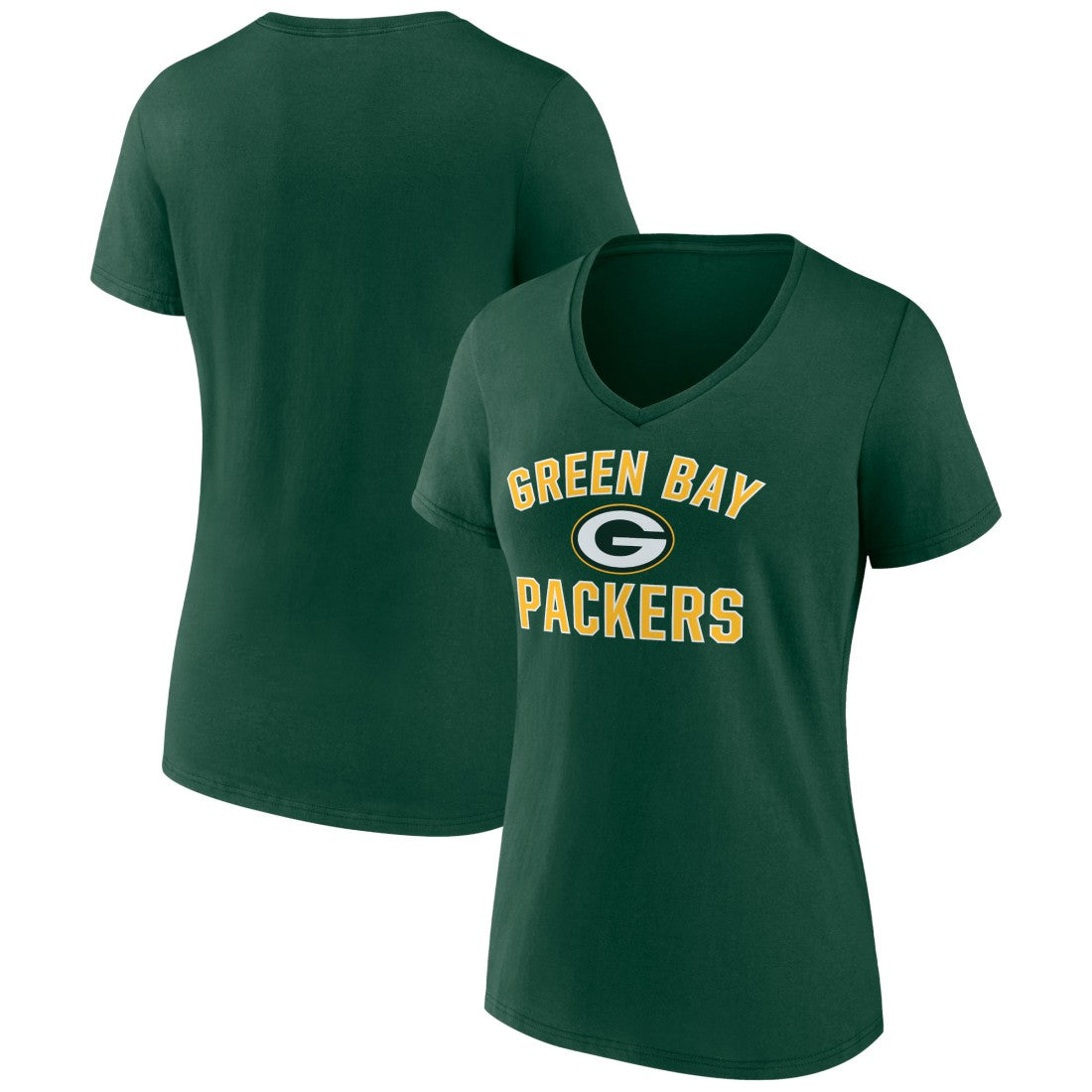 Green Bay Packers Women's Victory Arch Team V-Neck T-Shirt - Green outlet