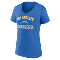 Los Angeles Chargers Women's Victory Arch Team V-Neck T-Shirt - Powder Blue discount