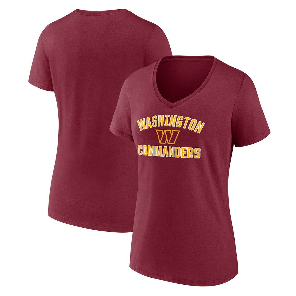 Washington Commanders Women's Victory Arch Team V-Neck T-Shirt - Burgundy discount