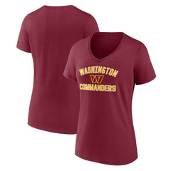Washington Commanders Women's Victory Arch Team V-Neck T-Shirt - Burgundy discount