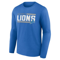 Detroit Lions On Side Stripe Team Long Sleeve T-Shirt - Blue sale