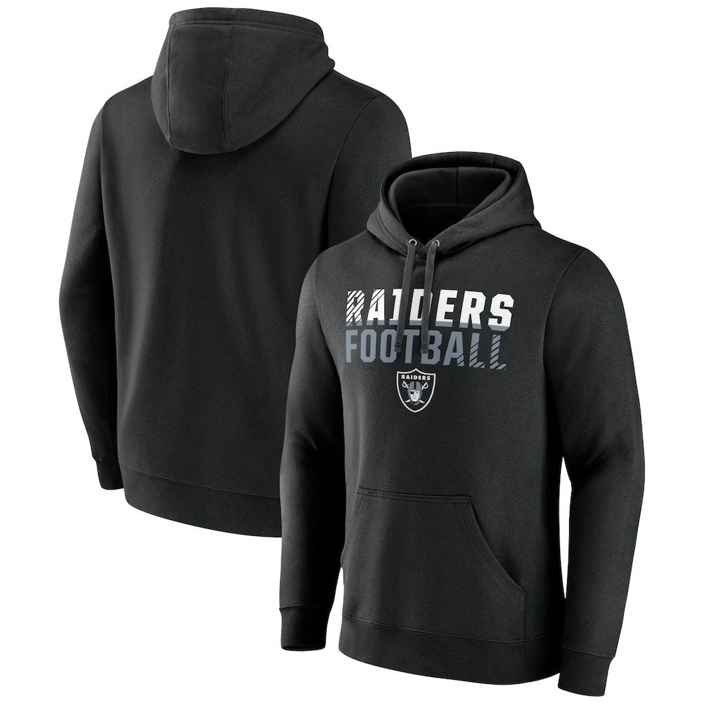Las Vegas Raiders Team Fade Out Fitted Pullover Hoodie - Black for sale