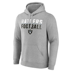Las Vegas Raiders Team Fade Out Fitted Pullover Hoodie - Heather Gray sale