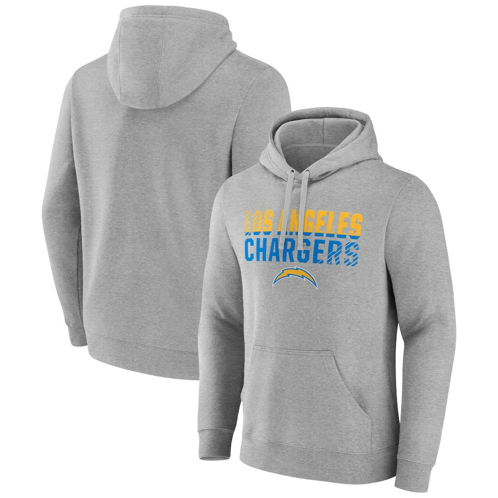 Los Angeles Chargers Team Fade Out Fitted Pullover Hoodie - Heather Gray for sale