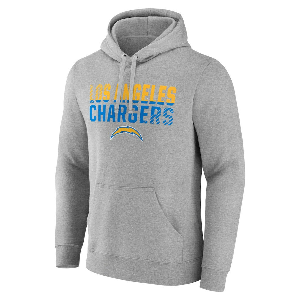 Los Angeles Chargers Team Fade Out Fitted Pullover Hoodie - Heather Gray for sale