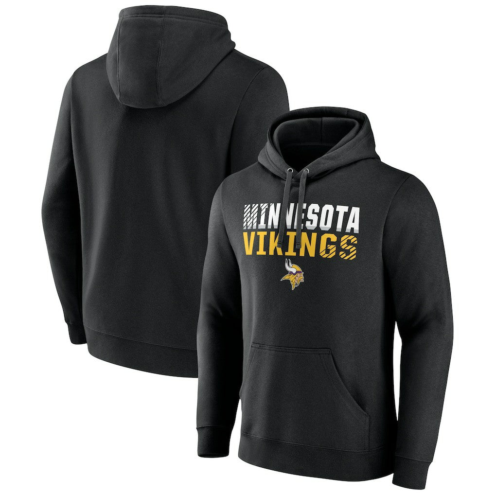 Minnesota Vikings Team Fade Out Fitted Pullover Hoodie - Black for sale