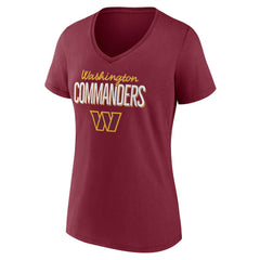 Washington Commanders Women's Nostalgia V-Neck T-Shirt - Burgundy cheap