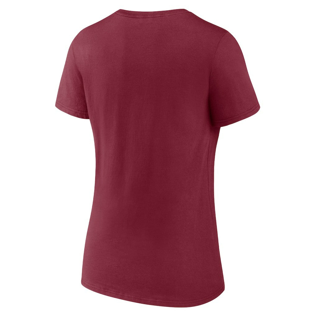 Washington Commanders Women's Nostalgia V-Neck T-Shirt - Burgundy cheap