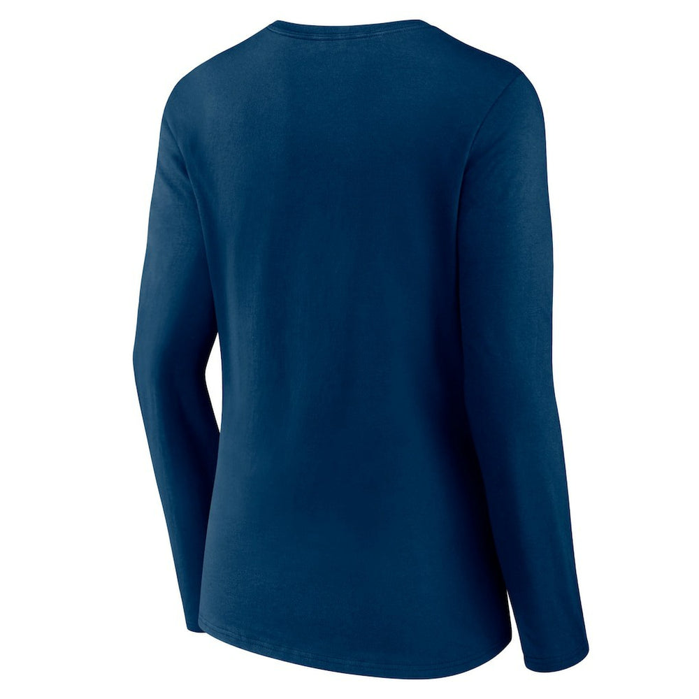 Chicago Bears Women's Freehand Team Long Sleeve V-Neck T-Shirt - Navy sale