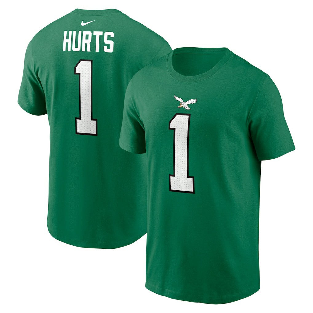 Jalen Hurts Philadelphia Eagles Alternate Player Name & Number T-Shirt - Kelly Green on sale